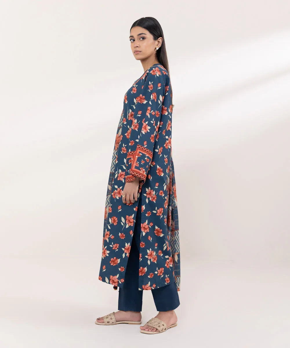 Sapphire | Intermix 2024 | Cambric Suit S-25 - Aqsa Fabrics