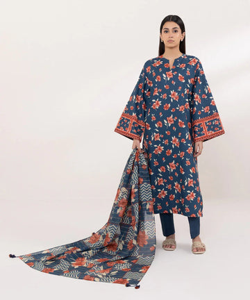 Sapphire | Intermix 2024 | Cambric Suit S-25 - Aqsa Fabrics