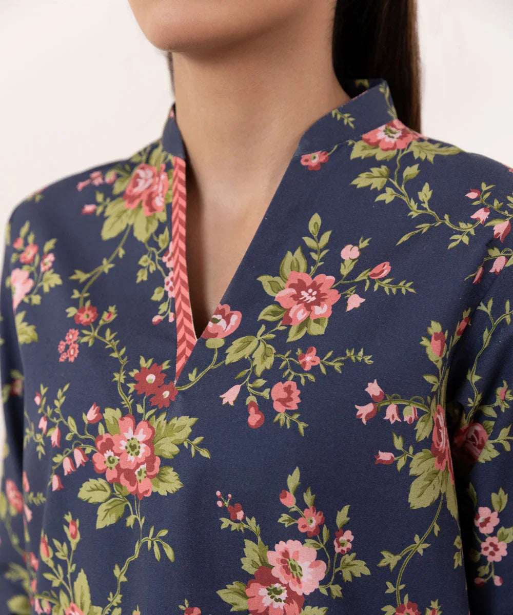 Sapphire | Intermix 2024 | Cambric Suit S-26 - Aqsa Fabrics