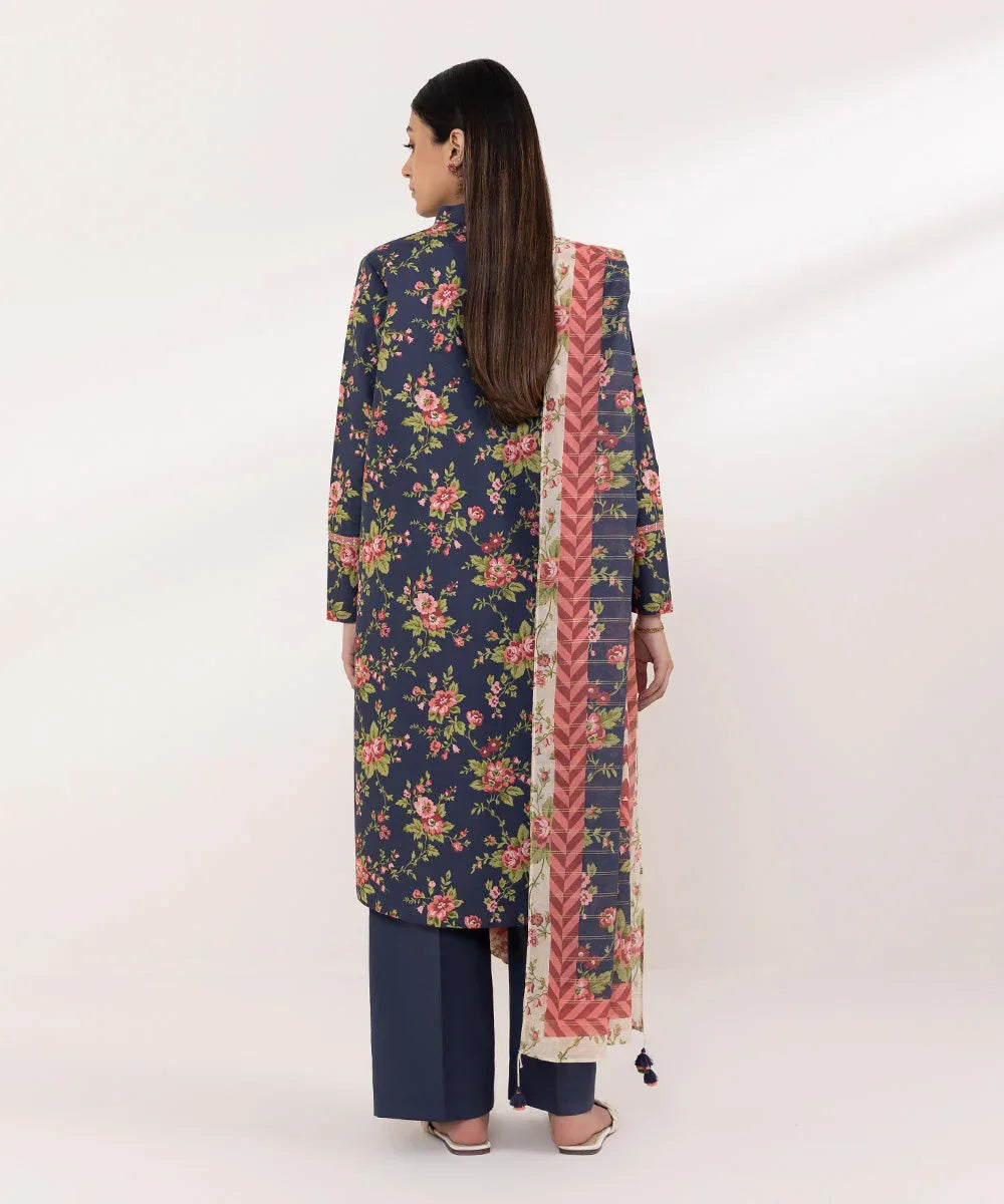 Sapphire | Intermix 2024 | Cambric Suit S-26 - Aqsa Fabrics
