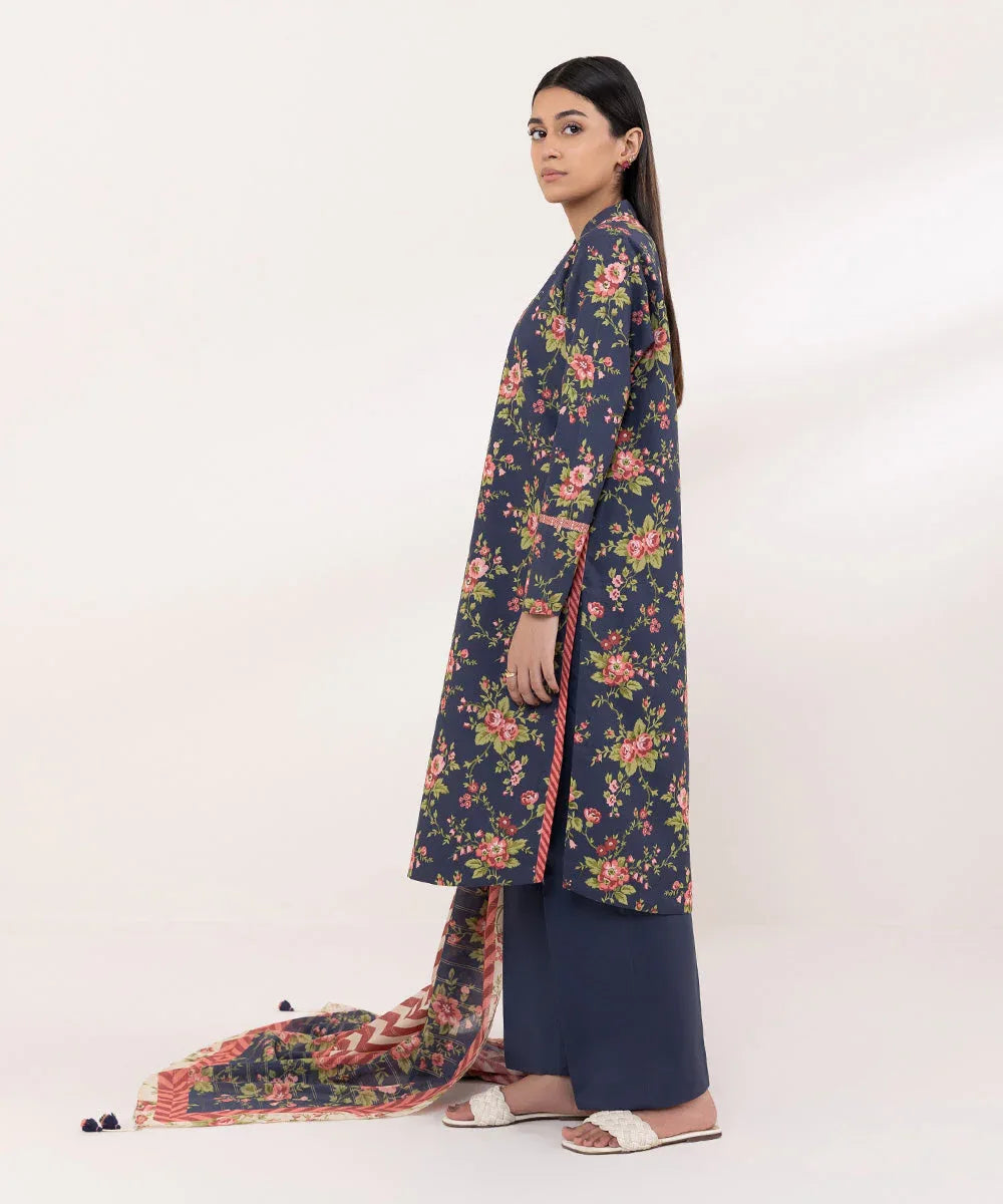 Sapphire | Intermix 2024 | Cambric Suit S-26 - Aqsa Fabrics