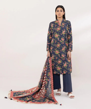 Sapphire | Intermix 2024 | Cambric Suit S-26 - Aqsa Fabrics