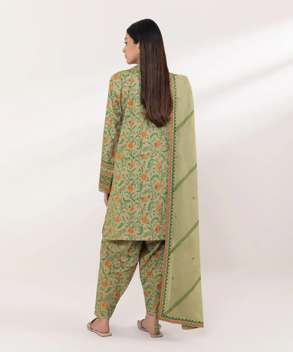 Sapphire | Intermix 2024 | Cambric Suit S-09 - Aqsa Fabrics