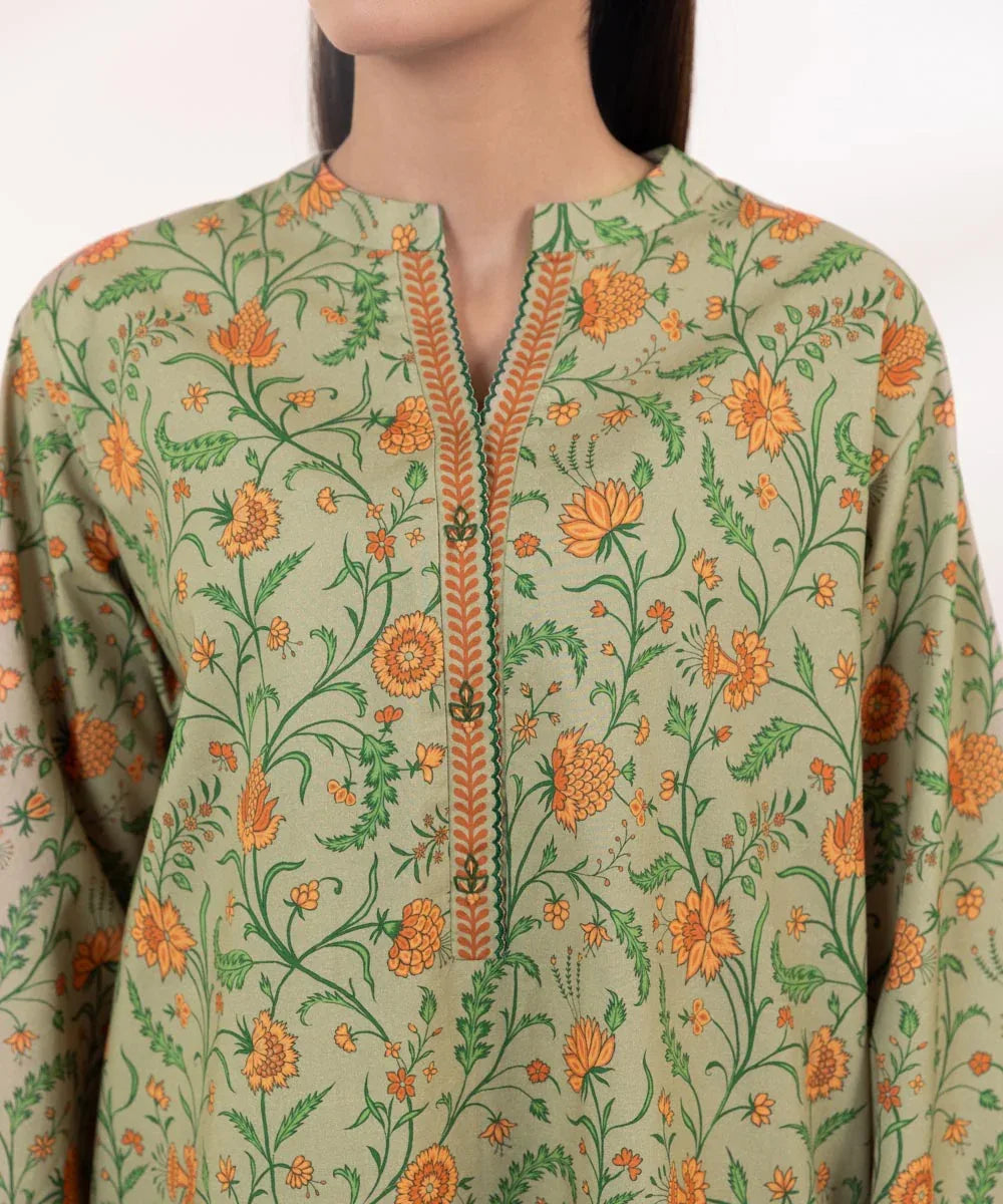 Sapphire | Intermix 2024 | Cambric Suit S-09 - Aqsa Fabrics