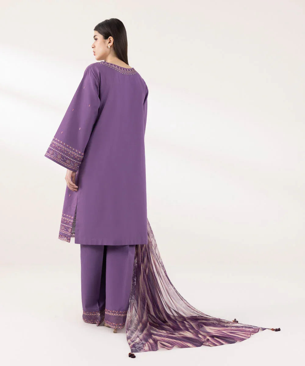 Sapphire | Intermix 2024 | Cambric Suit S-41 - Aqsa Fabrics