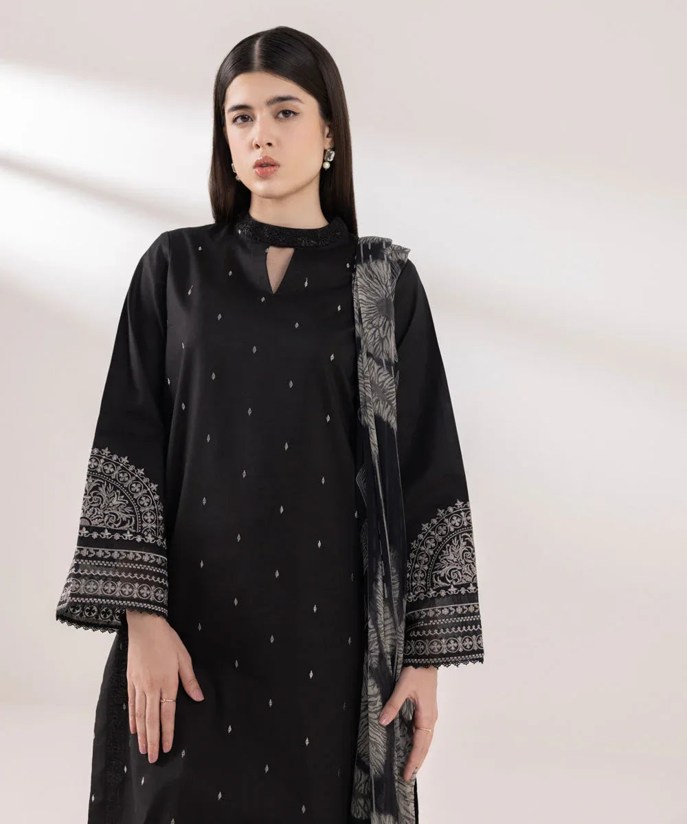 Sapphire | Intermix 2024 | Cambric Suit S-43 - Aqsa Fabrics