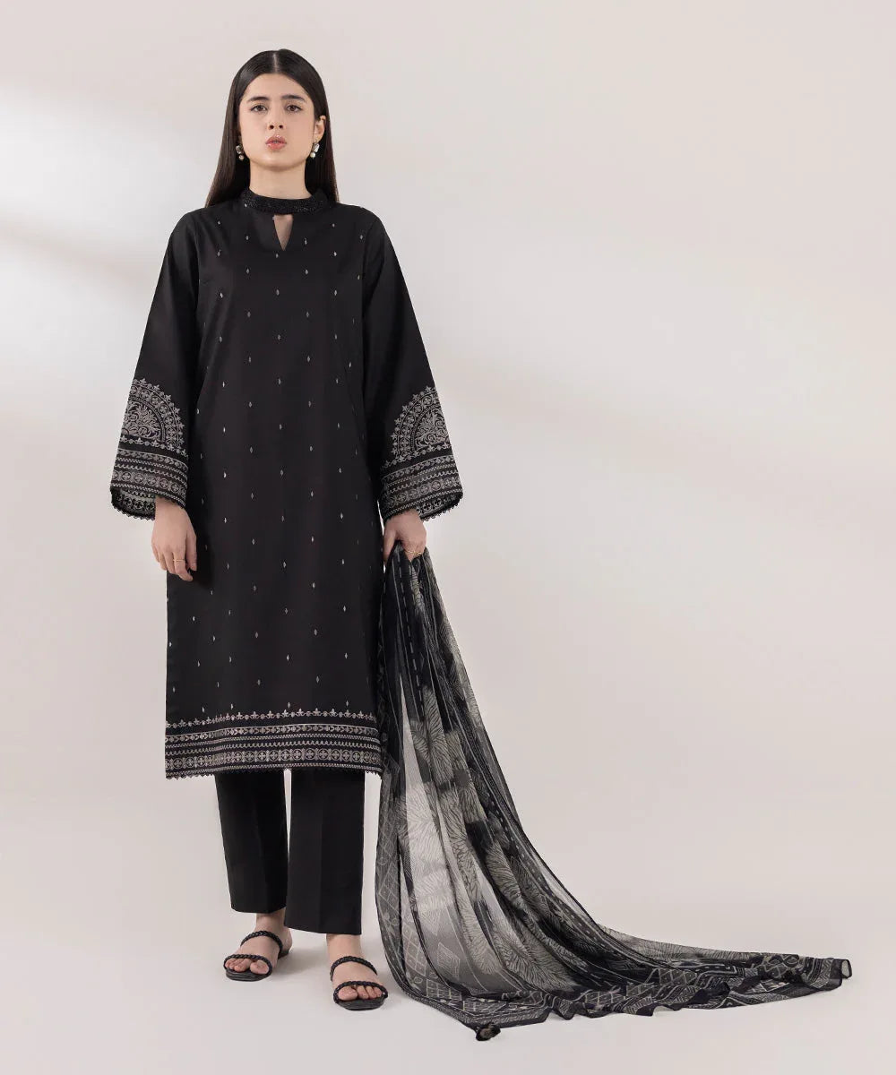 Sapphire | Intermix 2024 | Cambric Suit S-43 - Aqsa Fabrics