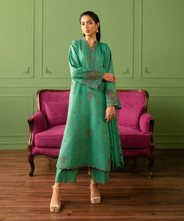 Sapphire | Intermix 2024 | Cambric Suit S-46 - Aqsa Fabrics