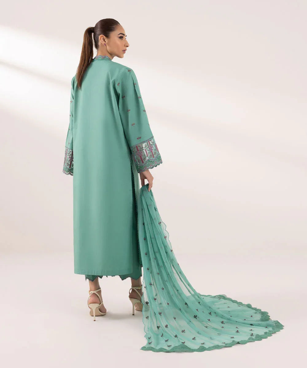 Sapphire | Intermix 2024 | Cambric Suit S-46 - Aqsa Fabrics