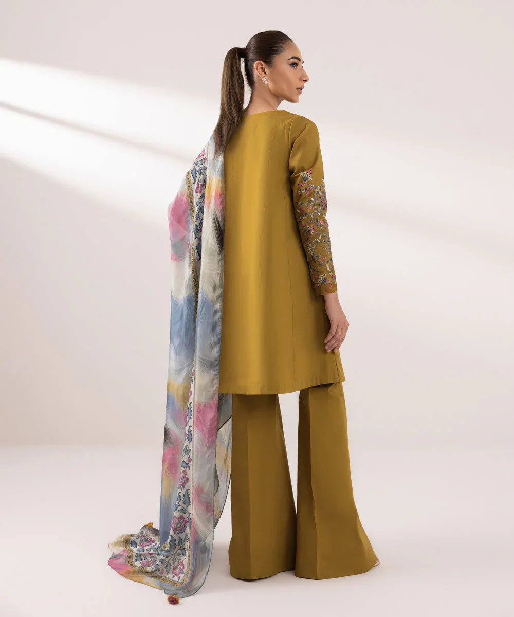 Sapphire | Intermix 2024 | Cambric Suit S-12 - Aqsa Fabrics