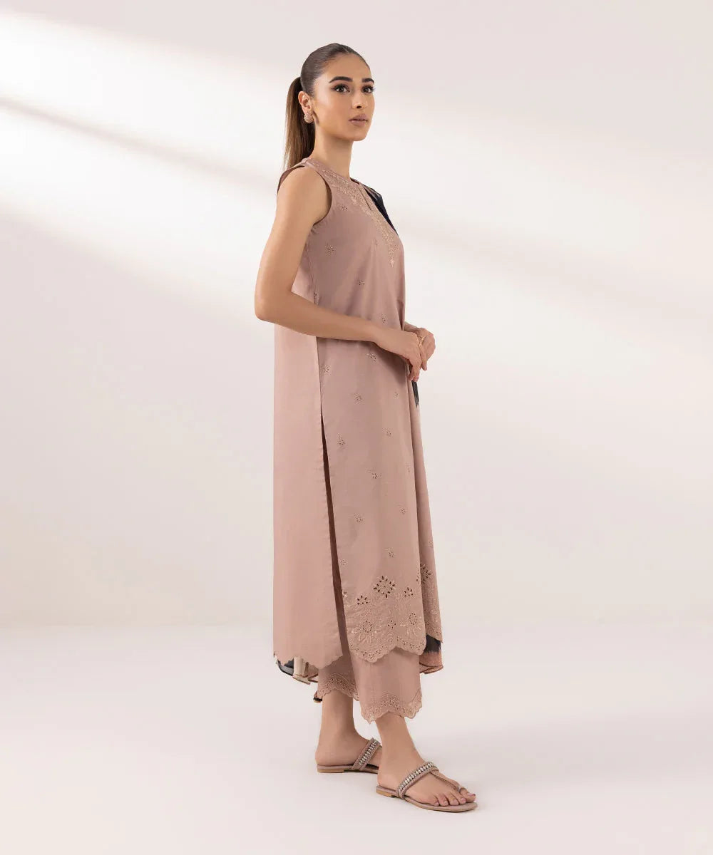 Sapphire | Intermix 2024 | Cambric Suit S-13 - Aqsa Fabrics