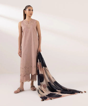 Sapphire | Intermix 2024 | Cambric Suit S-13 - Aqsa Fabrics