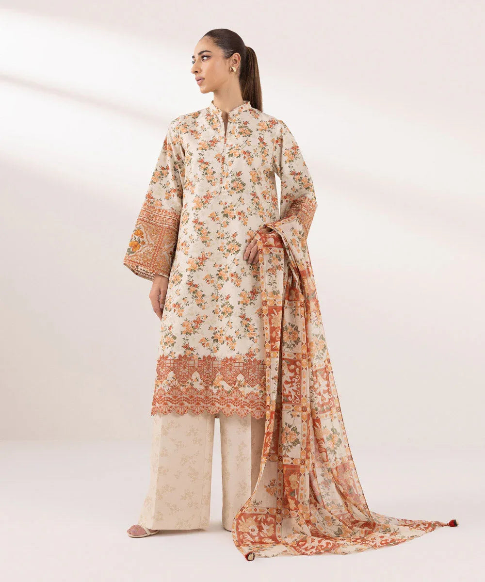 Sapphire | Intermix 2024 | Cambric Suit S-44 - Aqsa Fabrics