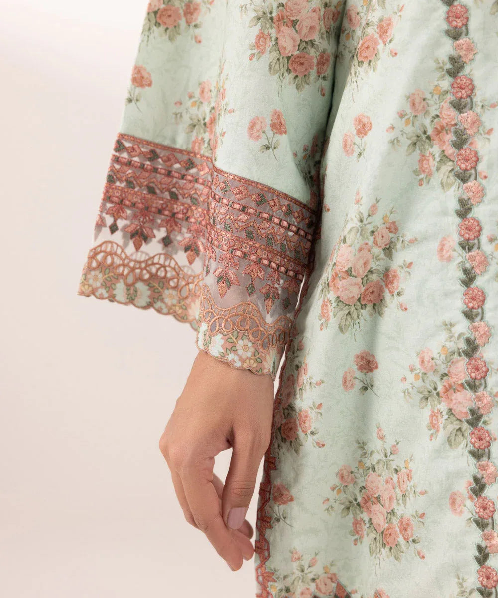 Sapphire | Intermix 2024 | Cambric Suit S-45 - Aqsa Fabrics