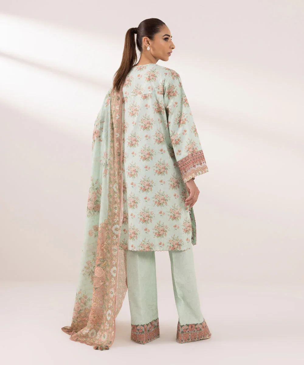 Sapphire | Intermix 2024 | Cambric Suit S-45 - Aqsa Fabrics