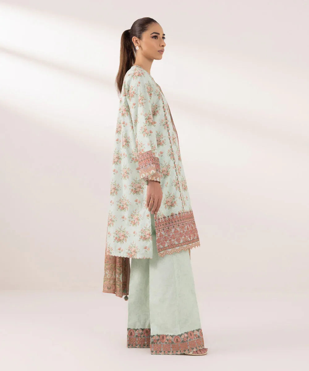 Sapphire | Intermix 2024 | Cambric Suit S-45 - Aqsa Fabrics