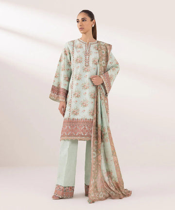 Sapphire | Intermix 2024 | Cambric Suit S-45 - Aqsa Fabrics