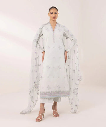 Sapphire | Intermix 2024 | Cambric Suit S-14 - Aqsa Fabrics