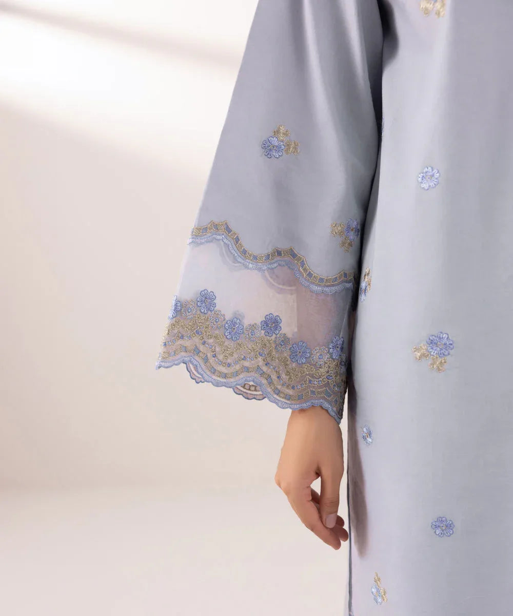 Sapphire | Intermix 2024 | Cambric Suit S-15 - Aqsa Fabrics