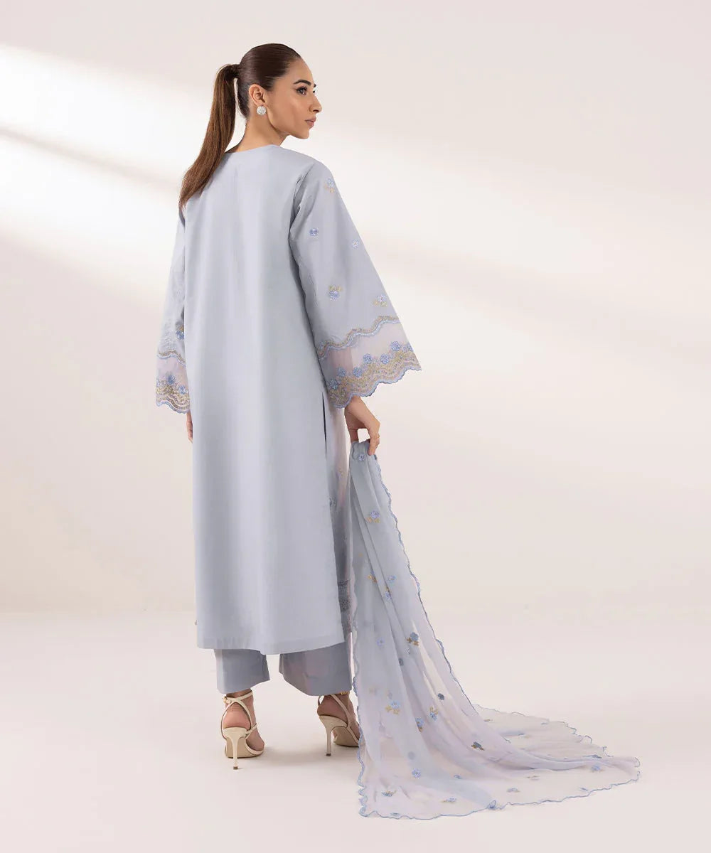 Sapphire | Intermix 2024 | Cambric Suit S-15 - Aqsa Fabrics