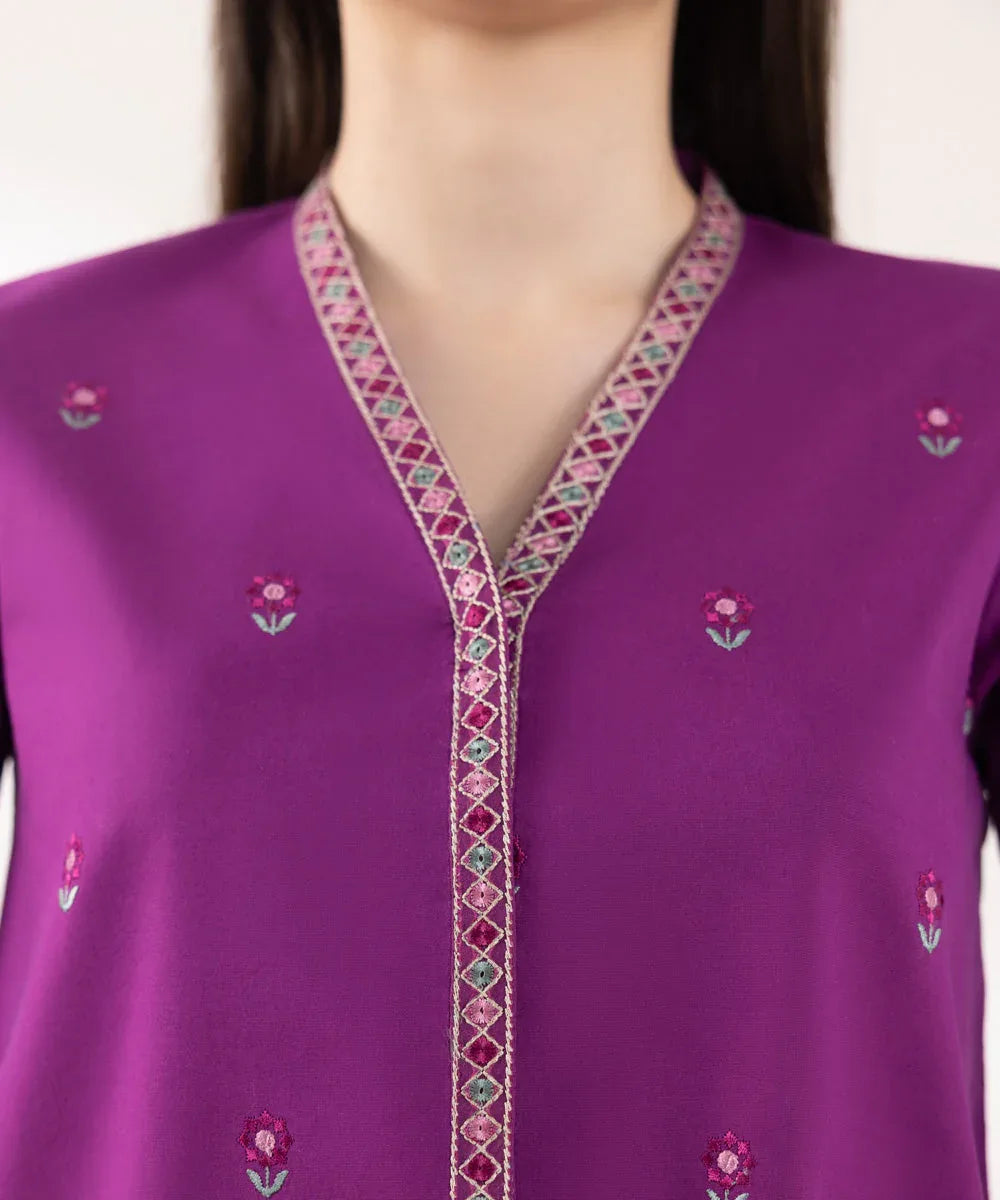 Sapphire | Intermix 2024 | Cambric Suit S-18 - Aqsa Fabrics