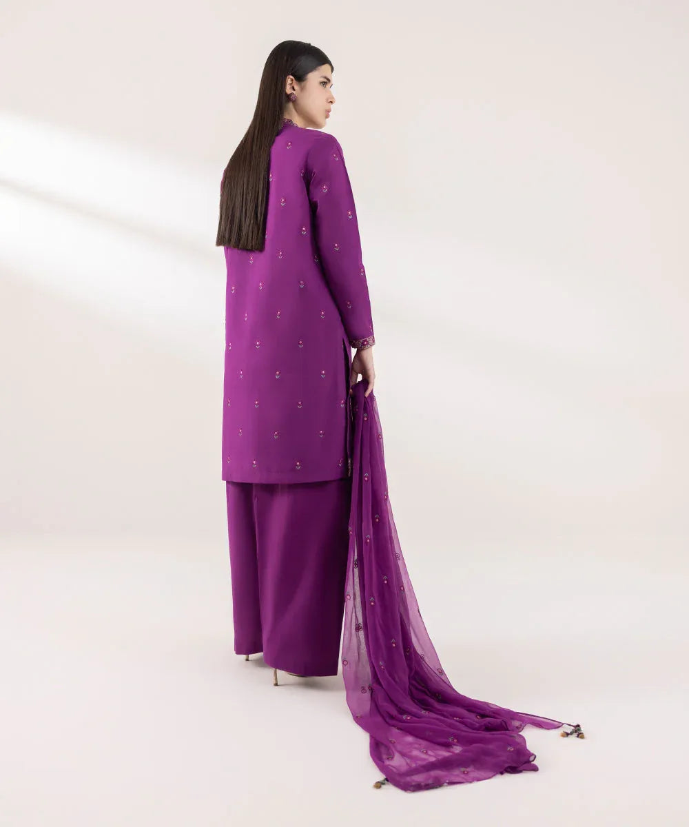 Sapphire | Intermix 2024 | Cambric Suit S-18 - Aqsa Fabrics
