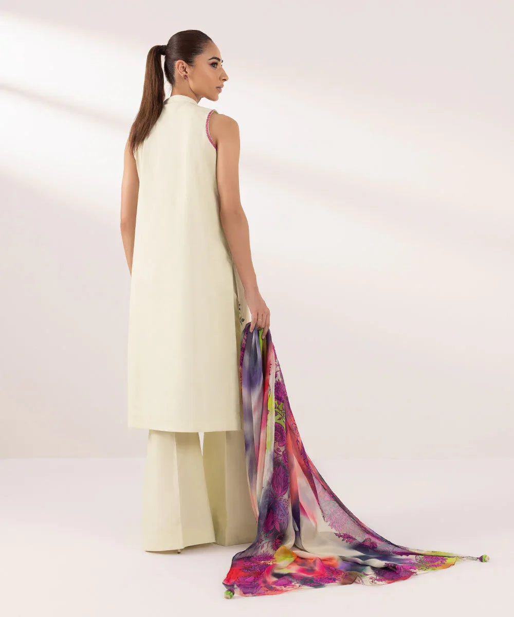 Sapphire | Intermix 2024 | Cambric Suit S-47 - Aqsa Fabrics
