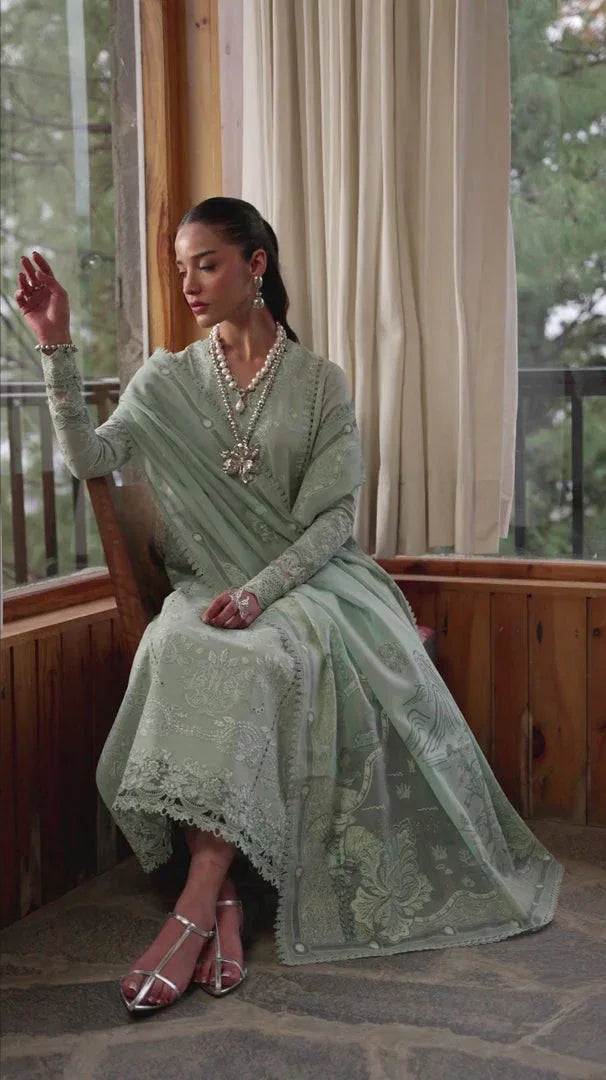 Qalamkar | Qlinekari Lawn | DC-15 Elira - Aqsa Fabrics