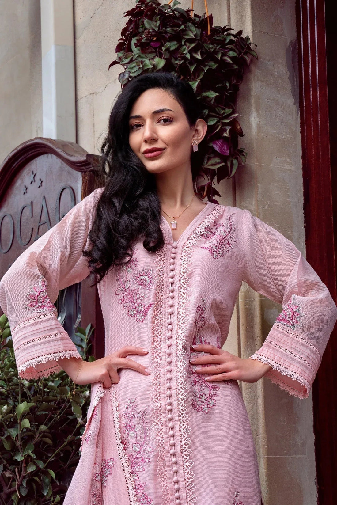 Muntaha | Noore e Zaib | Pastel Pink - Zahree - Aqsa Fabrics