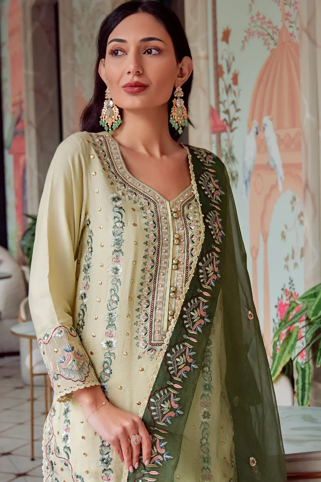 Muntaha | Noore e Zaib | Lime - Nazneen - Aqsa Fabrics