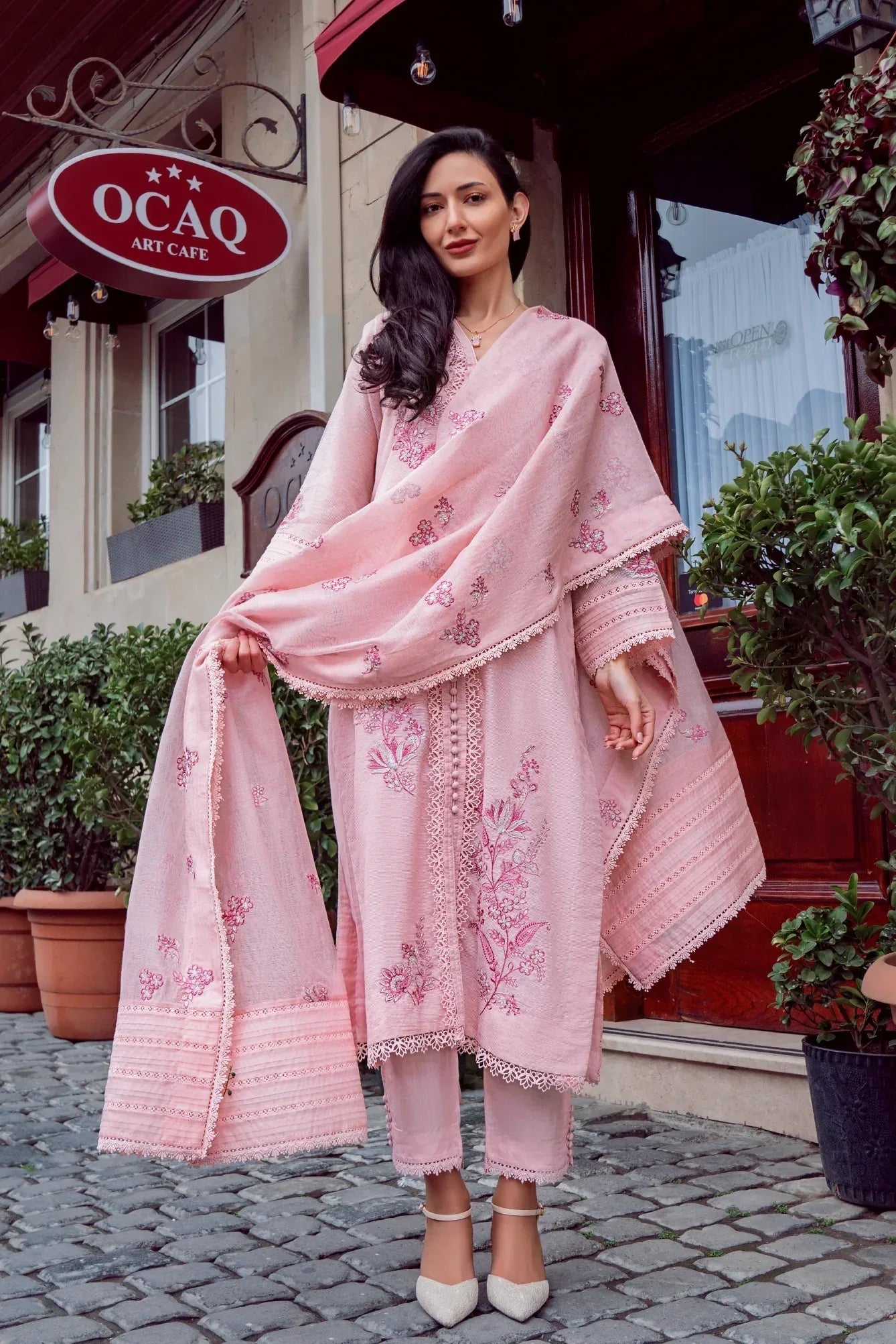 Muntaha | Noore e Zaib | Pastel Pink - Zahree - Aqsa Fabrics