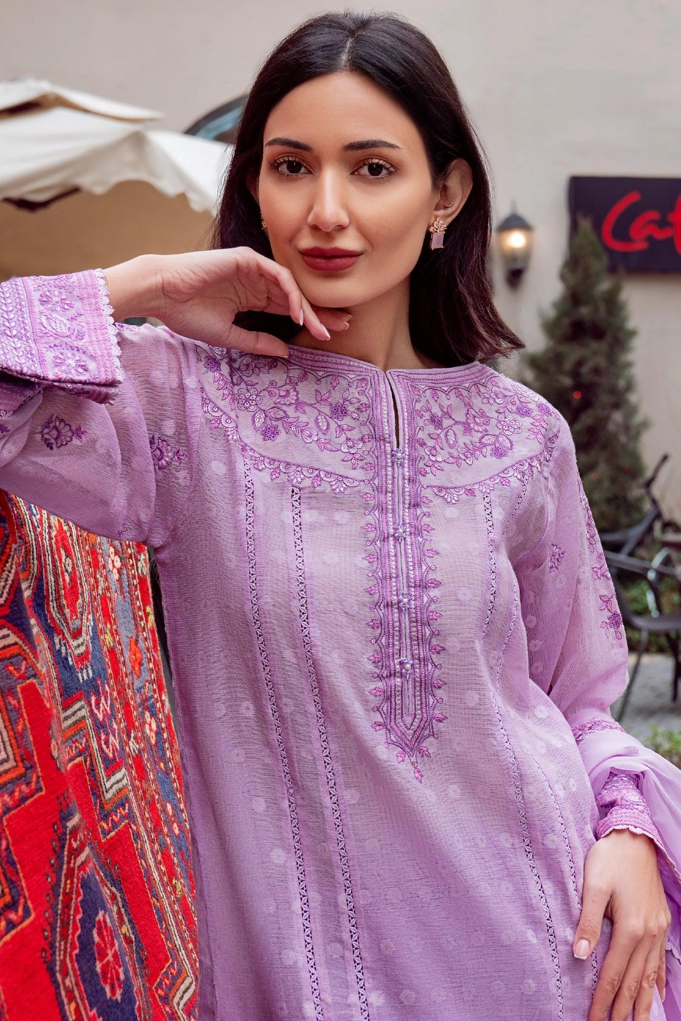 Muntaha | Noore e Zaib | Lilac - Parisa - Aqsa Fabrics