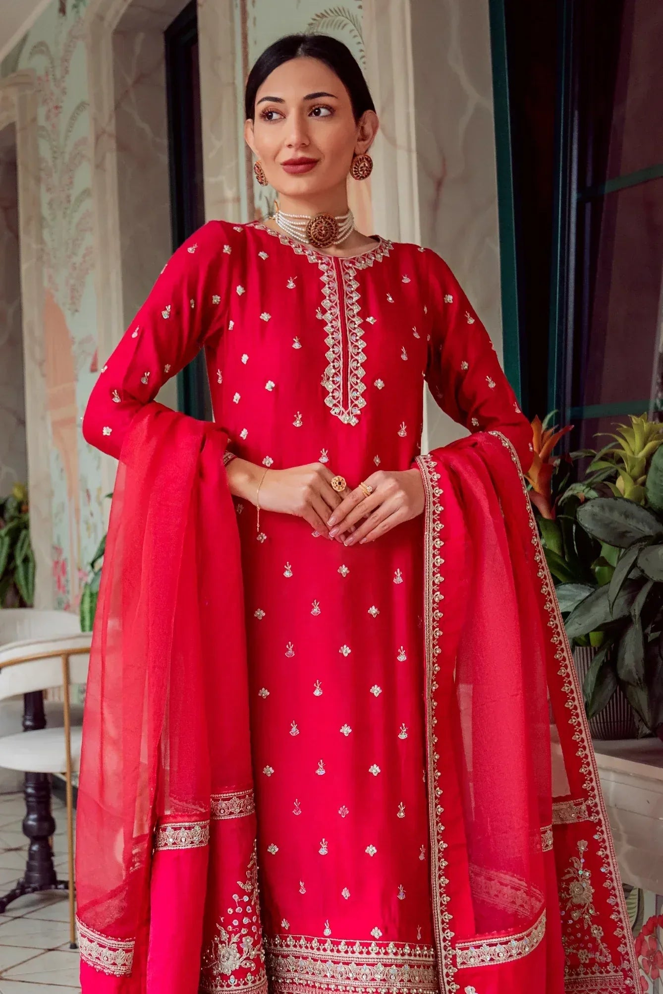 Muntaha | Noore e Zaib | Fucshia Pink - Mirana - Aqsa Fabrics