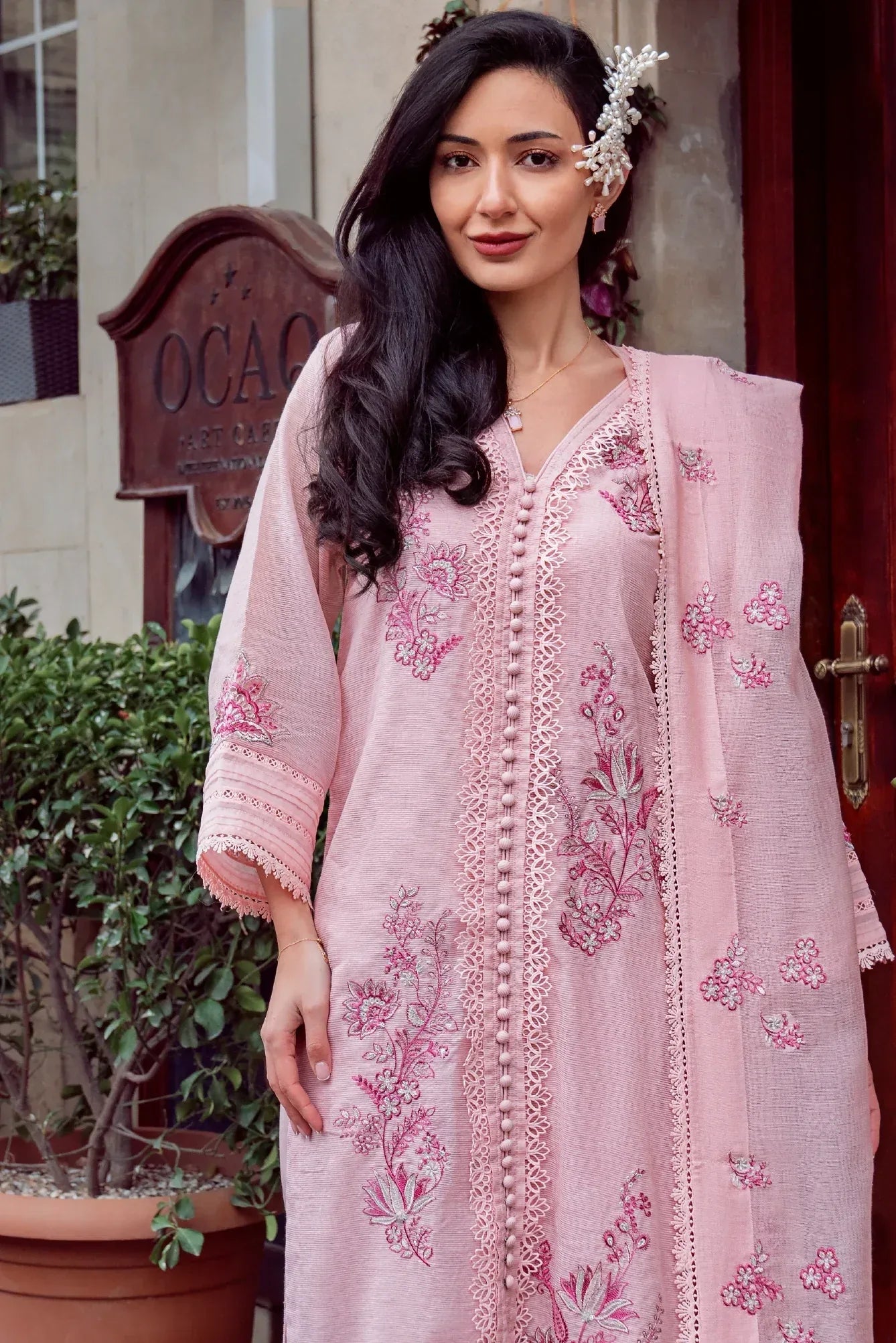 Muntaha | Noore e Zaib | Pastel Pink - Zahree - Aqsa Fabrics