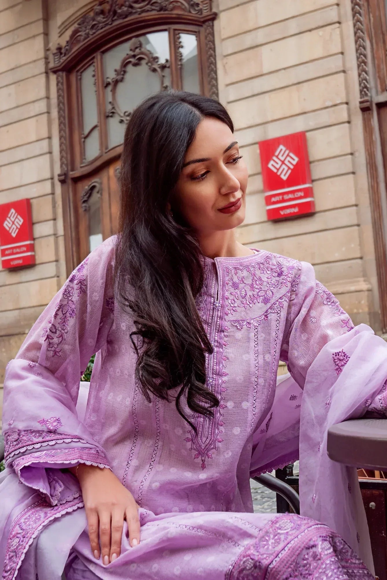 Muntaha | Noore e Zaib | Lilac - Parisa - Aqsa Fabrics