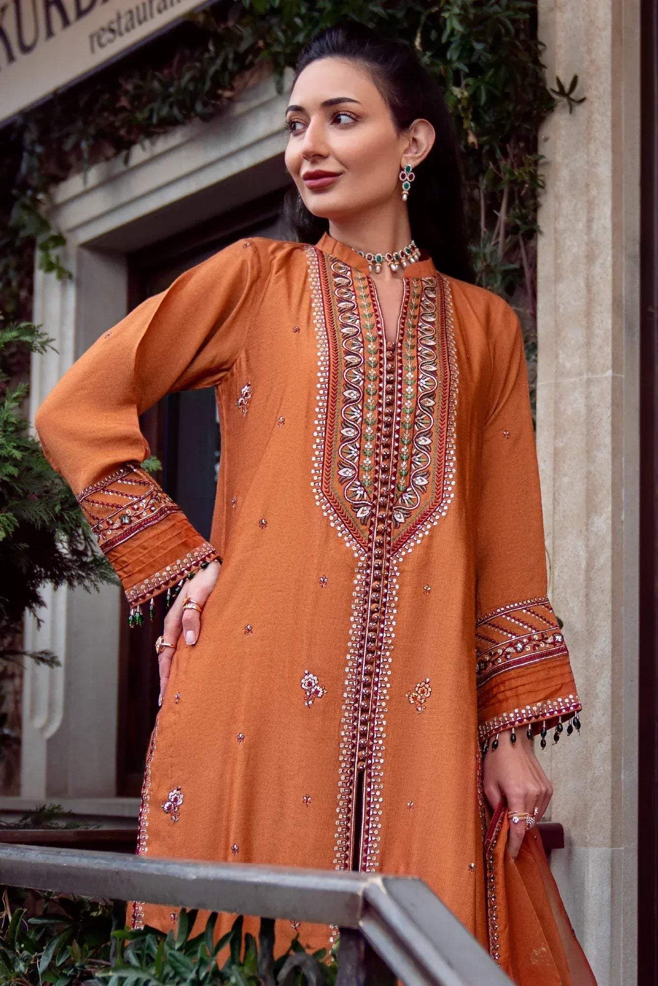 Muntaha | Noore e Zaib | Rust - Sefa - Aqsa Fabrics