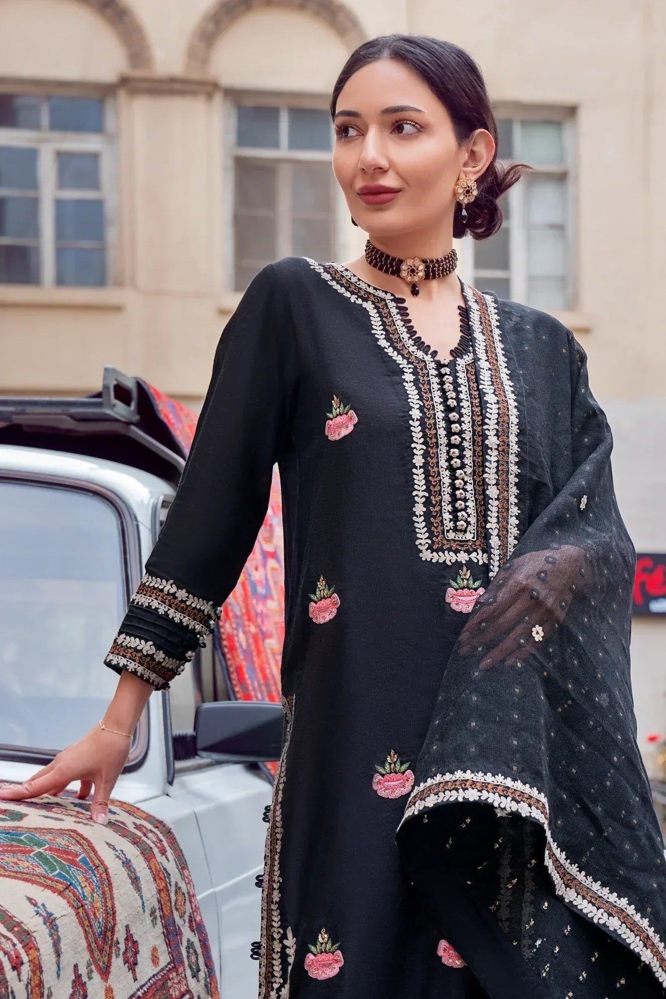 Muntaha | Noore e Zaib | Black - Raina - Aqsa Fabrics