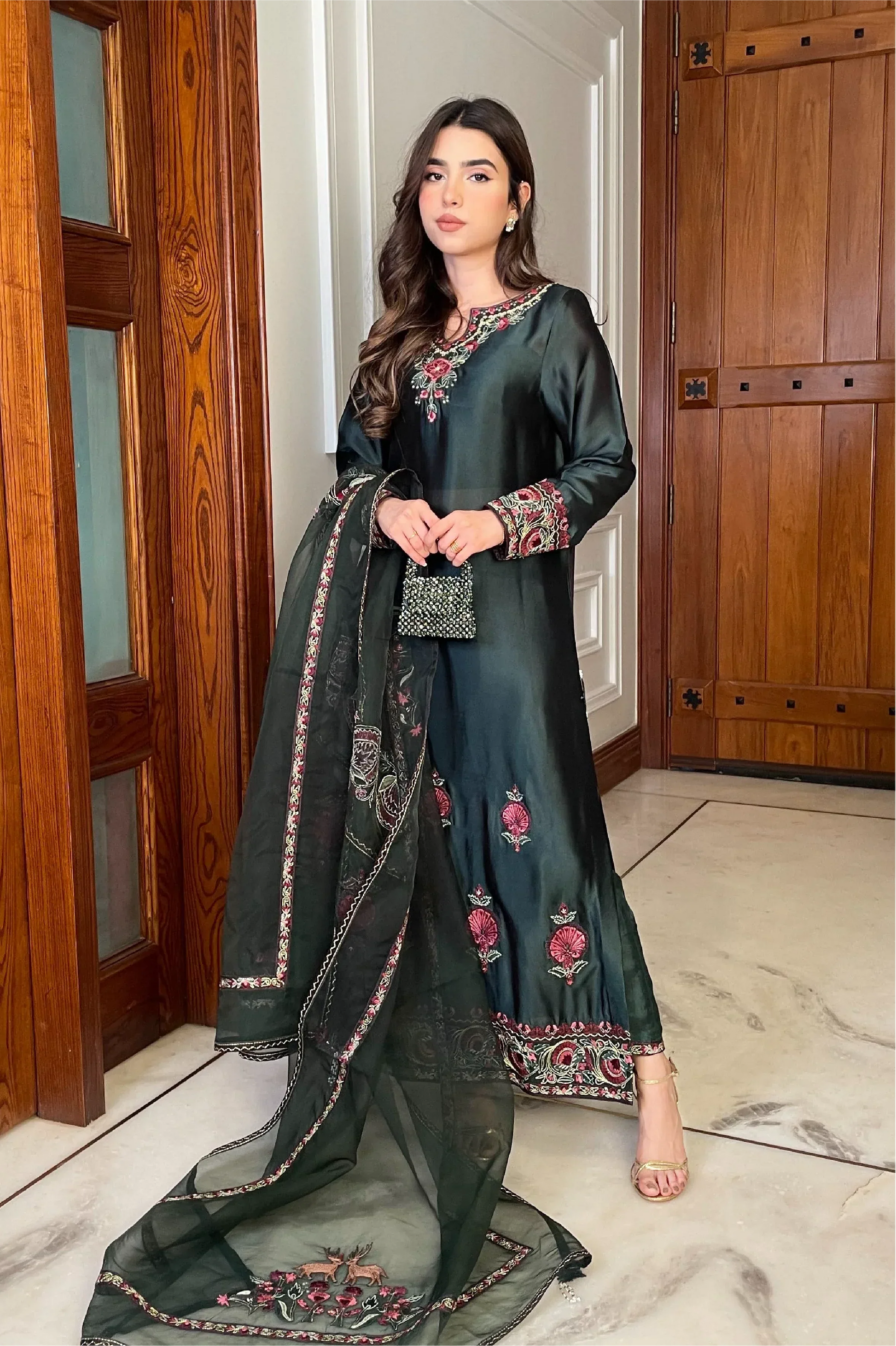 Muntaha | Formals | Azure - Aqsa Fabrics