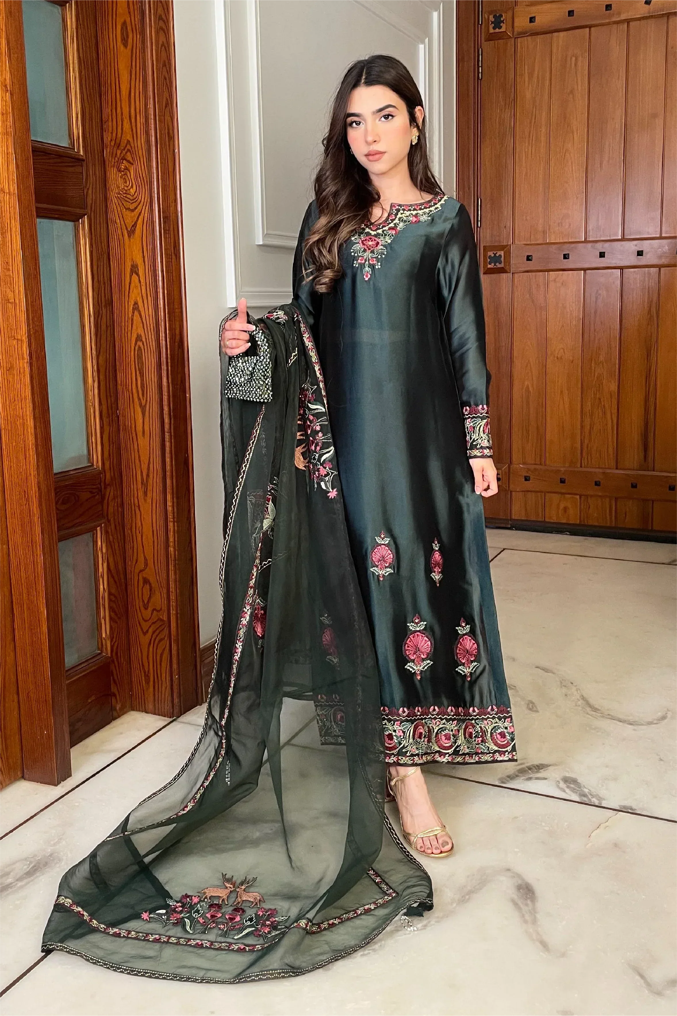 Muntaha | Formals | Azure - Aqsa Fabrics