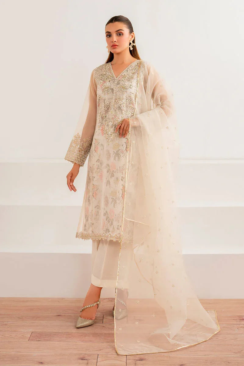 Baroque | Formal Collection | ORGANZA UF-699 - Aqsa Fabrics