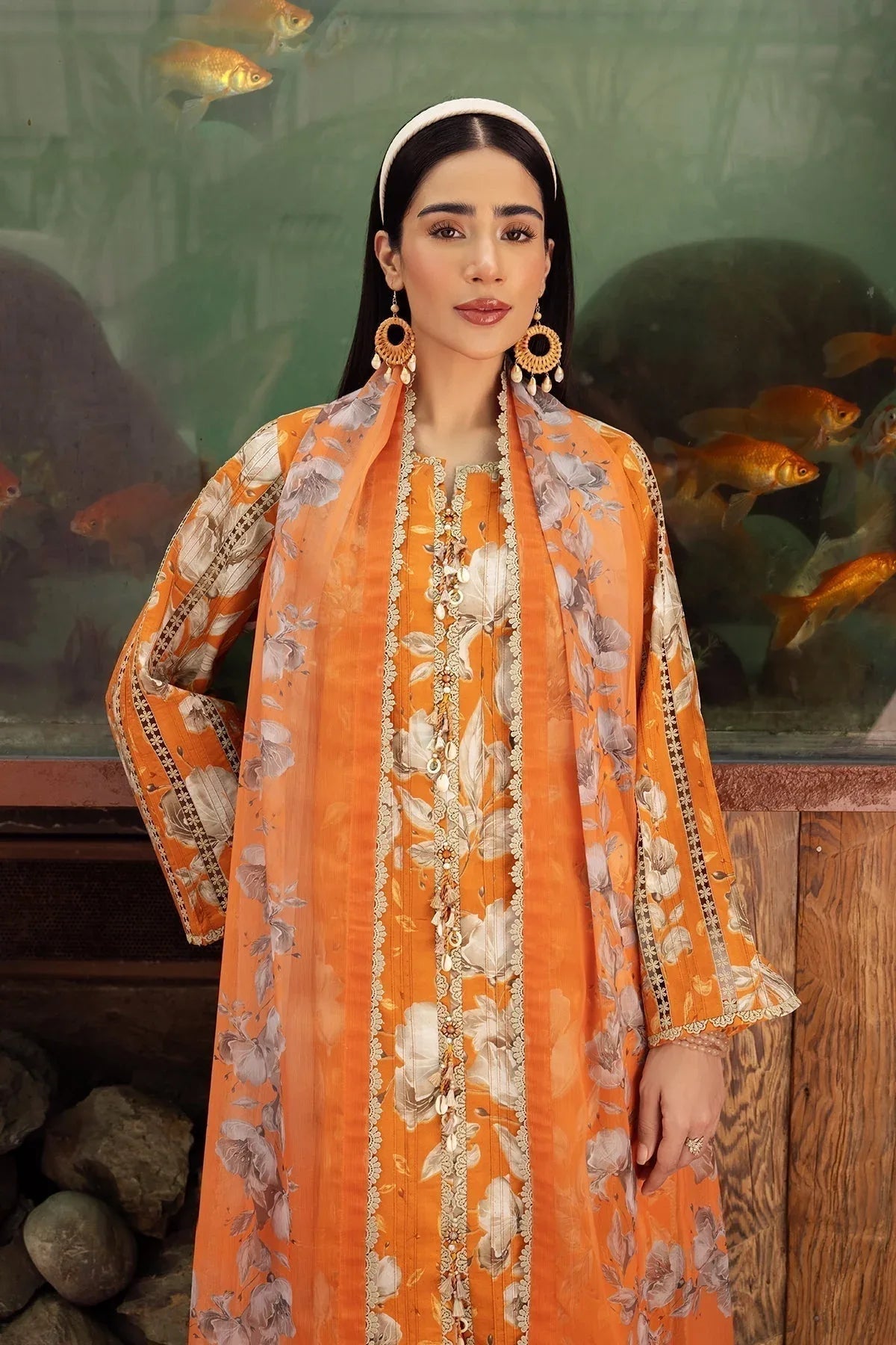 Alizeh | Sheen Lawn Prints 24 | SUNFLOWER - Aqsa Fabrics