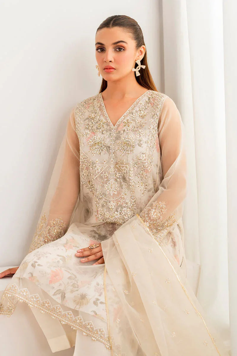 Baroque | Formal Collection | ORGANZA UF-699 - Aqsa Fabrics