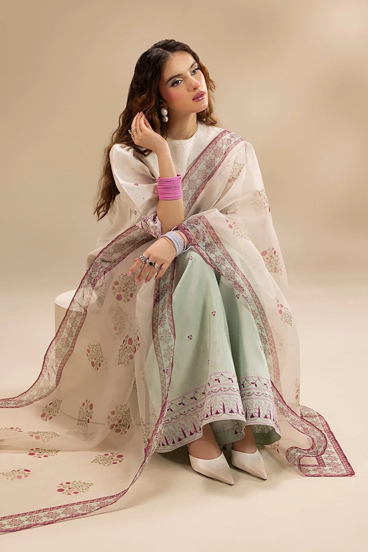 Erum Khan | Lillia Summer Edit | Pearl Blush - Aqsa Fabrics