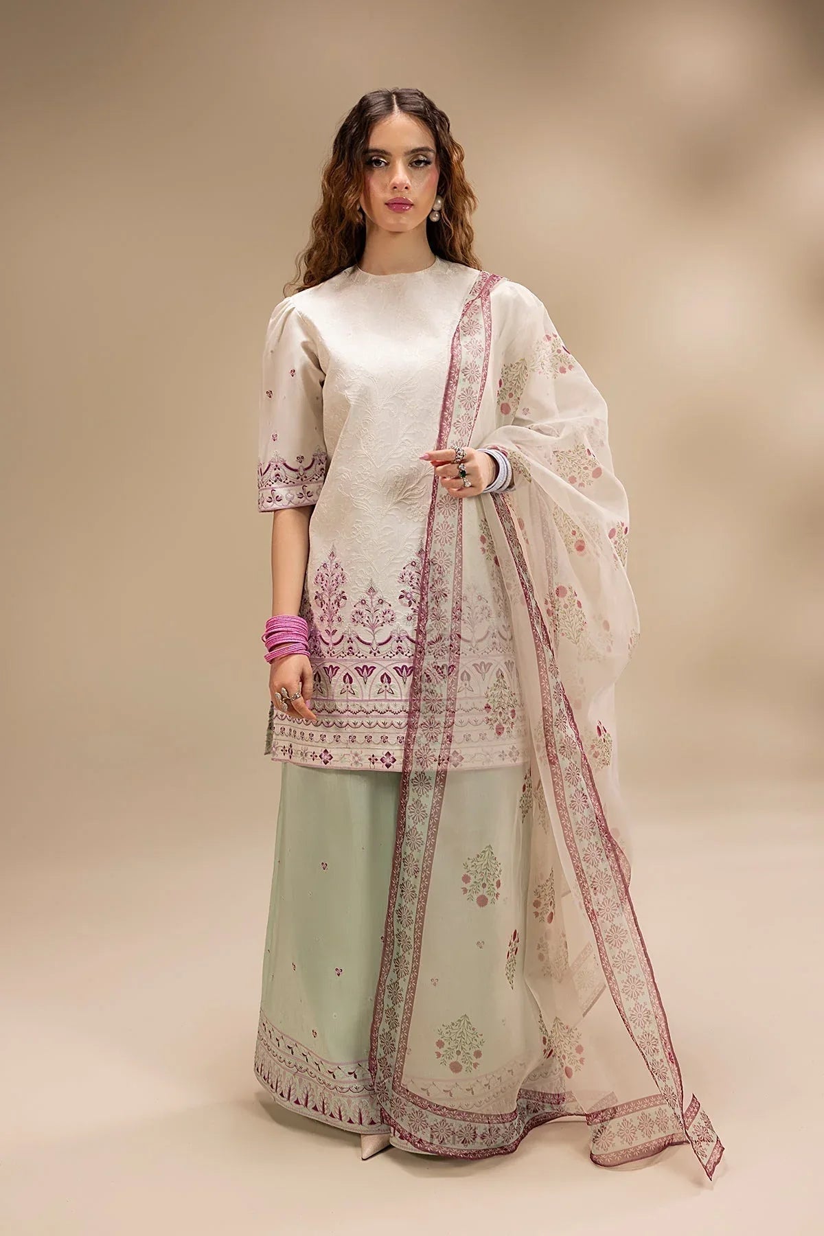 Erum Khan | Lillia Summer Edit | Pearl Blush - Aqsa Fabrics