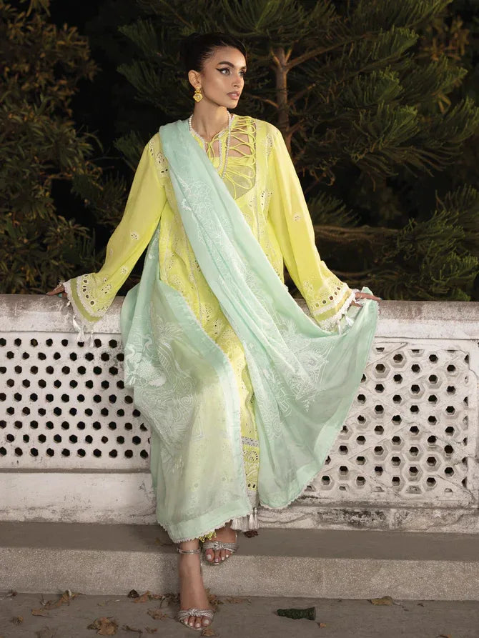 Faiza Faisal | Maya Luxury Lawn | Derya - Aqsa Fabrics