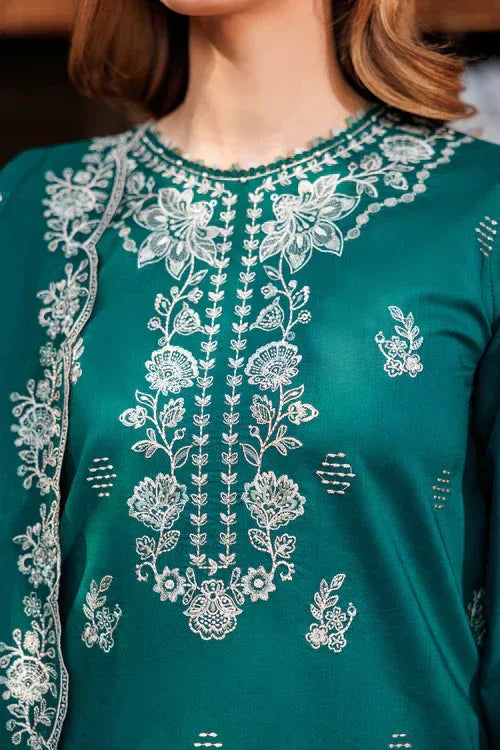Farasha | Kaavish Lawn 24 | TEAL GARLAND - Aqsa Fabrics