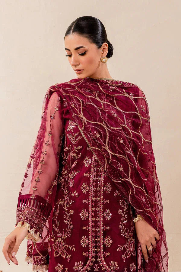 Farasha | Lumiere Formals |ROUGE PINK - Aqsa Fabrics