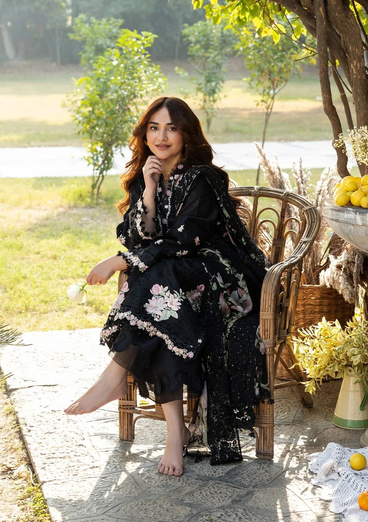 ELY-2B MIDNIGHT BLOSSOM - Aqsa Fabrics