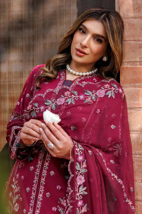 Farasha | Kaavish Lawn 24 | GARNET GLAM - Aqsa Fabrics