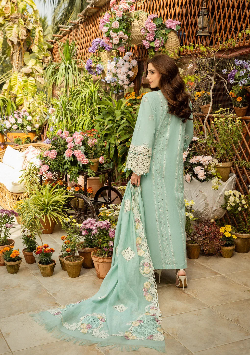 Elaf Premium | Luxury Lawn 25 | ELM-7A ZARAFSHAN - Aqsa Fabrics